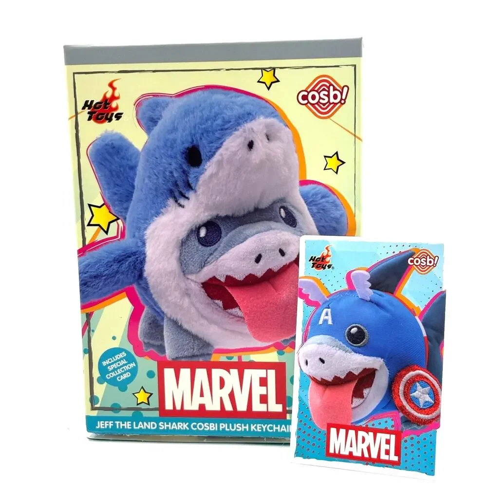 Cosbi x Disney x Marvel Jeff Land Shark Plush Keychain/Charm, Captain Jeff